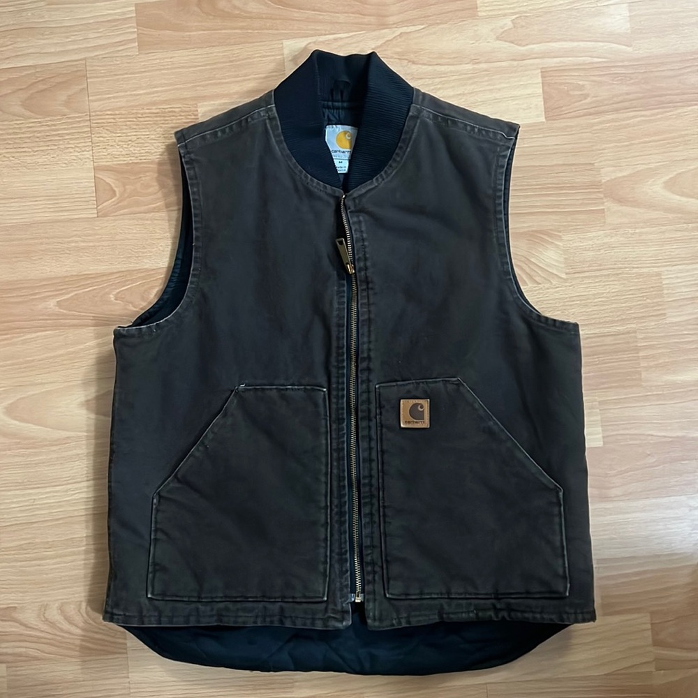 Carhartt vest- dark brown and black.